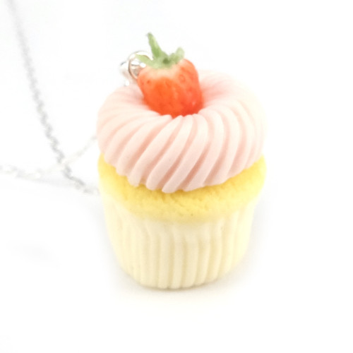 Cupcake halsband - jordgubbe bild