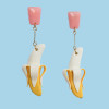 Retro banana earrings
