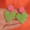 Sour green heart earrings - Bild 2