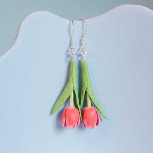 Tulpan örhängen - Rosa