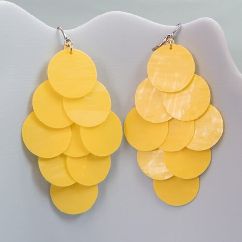 Paljett Örhängen - Magic Butter Yellow