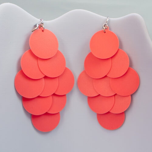 Paljett Örhängen - Matt Coral