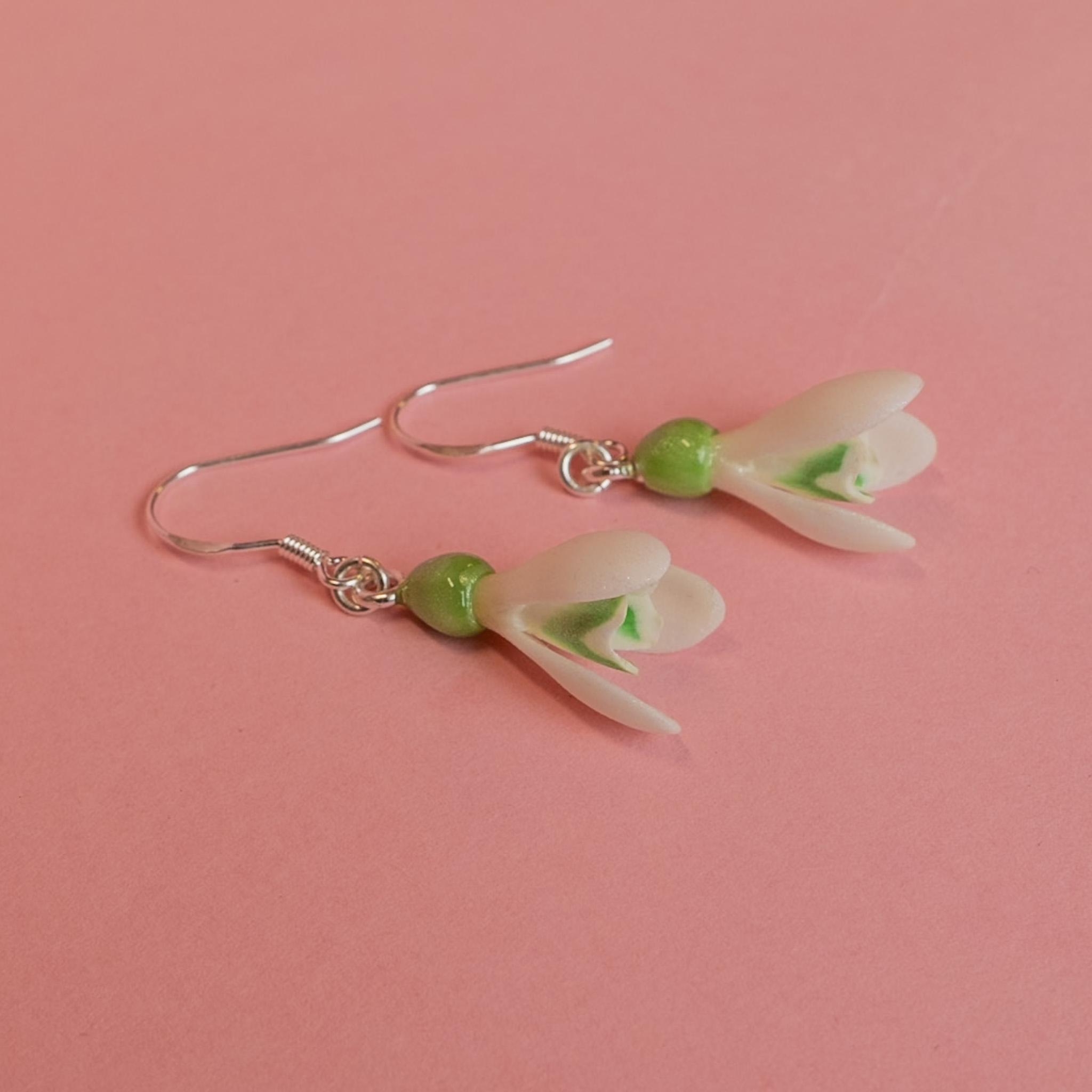 Snödroppe örhängen - Små hängande - Bild 3