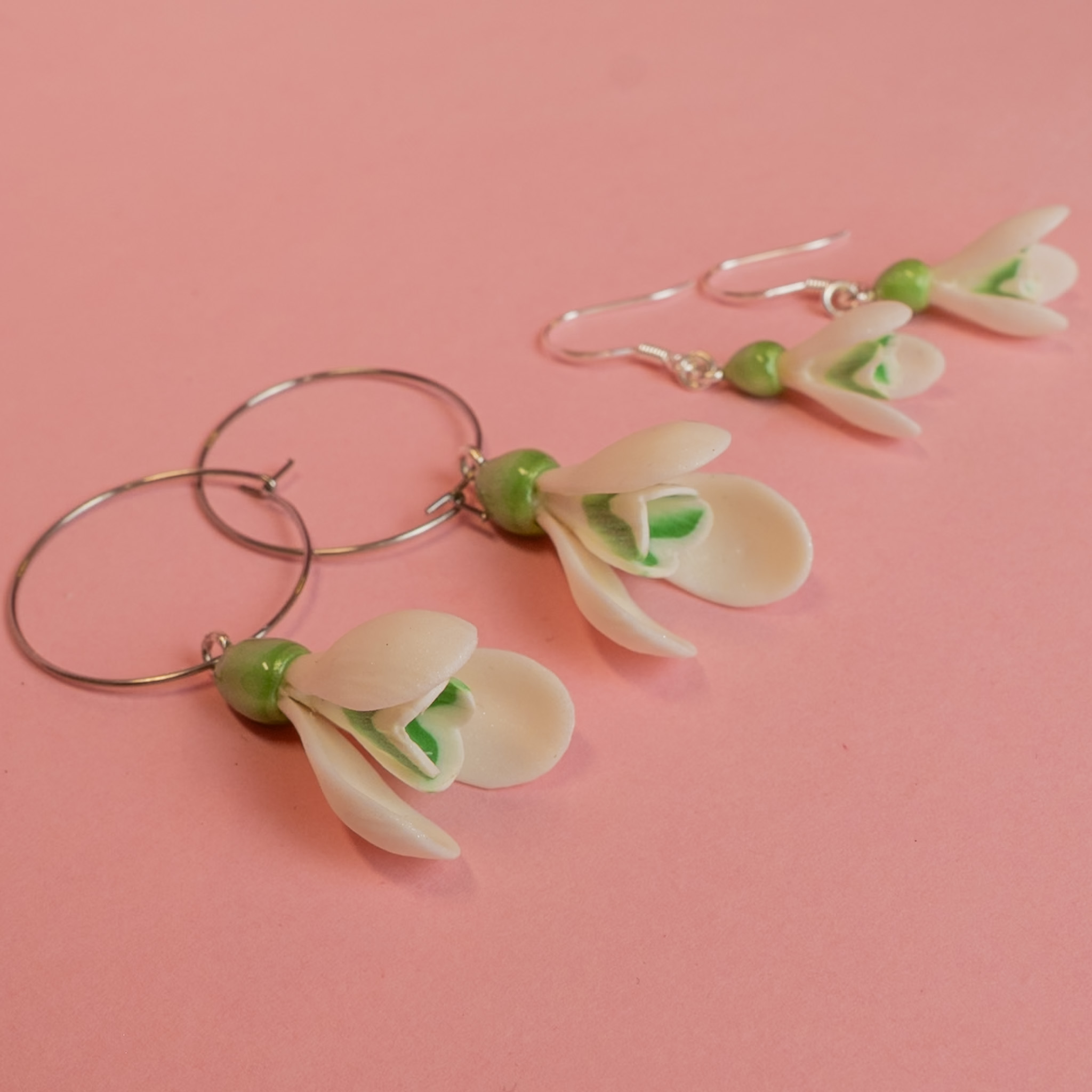 Snödroppe örhängen - Små hängande - Bild 2