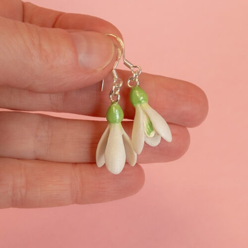 Snödroppe örhängen - Små hängande