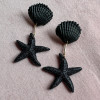 Black starfish - Earrings