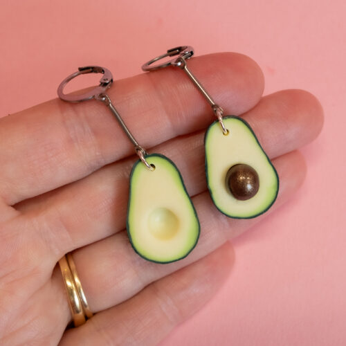 Avokado örhängen - Hängande