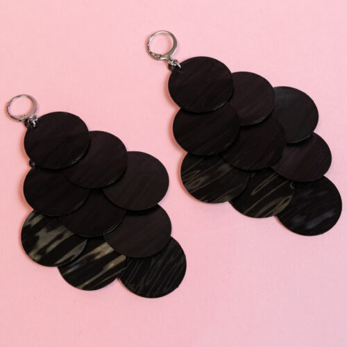 Paljett Örhängen - Magical Black